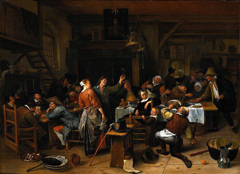 Jan Steen A company celebrating the birthday of Prince William III, 14 November 1660 China oil painting art